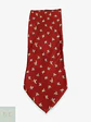 Corbata Clásica de Seda Rojo Carmesí con Motivo Botánico ABRAMS - Miniatura 1