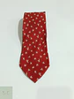 Corbata Clásica de Seda Rojo Carmesí con Motivo Botánico ABRAMS - Miniatura 2