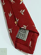 Corbata Clásica de Seda Rojo Carmesí con Motivo Botánico ABRAMS - Miniatura 3