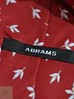 Corbata Clásica de Seda Rojo Carmesí con Motivo Botánico ABRAMS - Miniatura 4