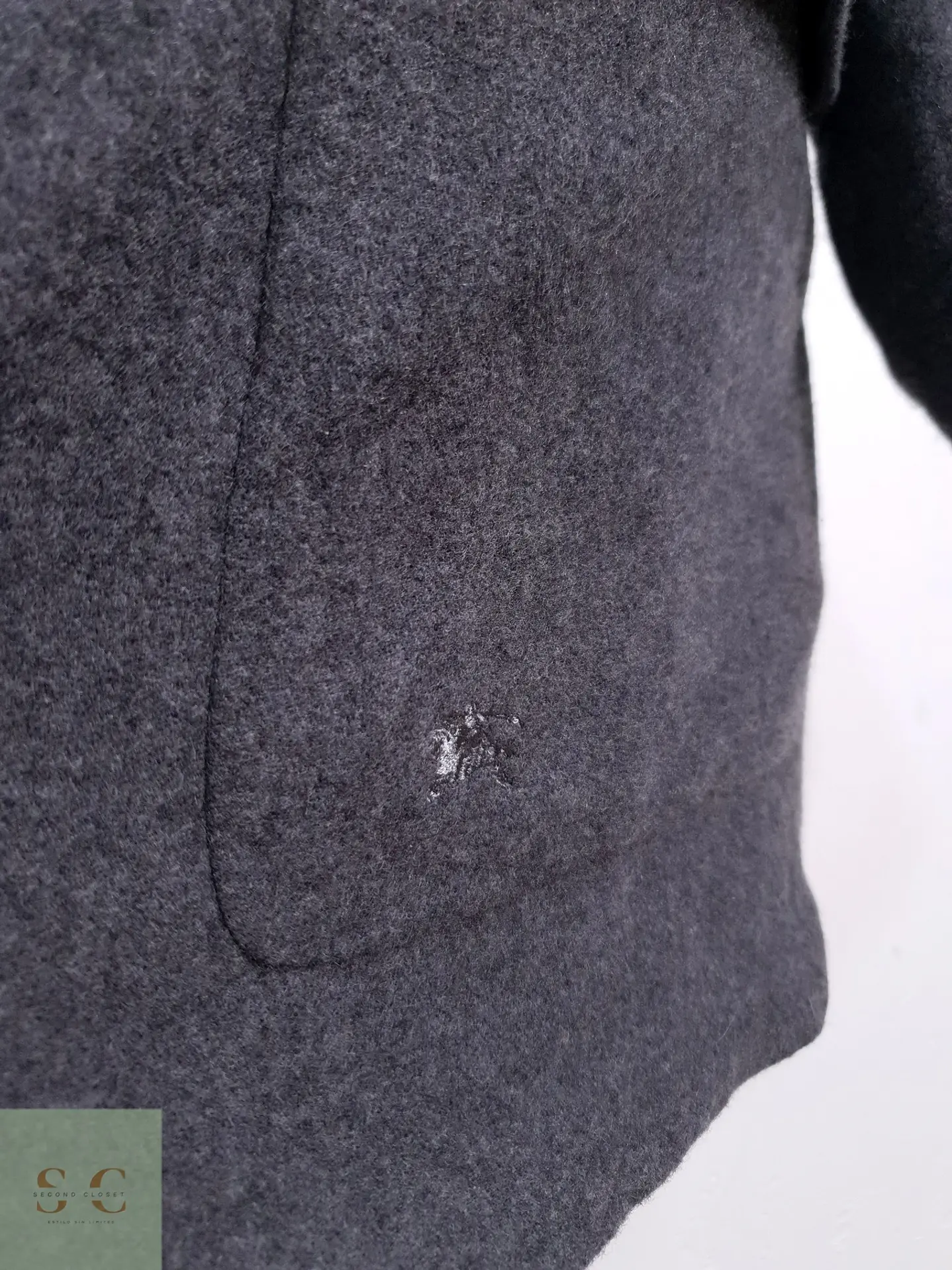 Abrigo Hombre Burberry 100% lana virgen Gris Talla LXL 12
