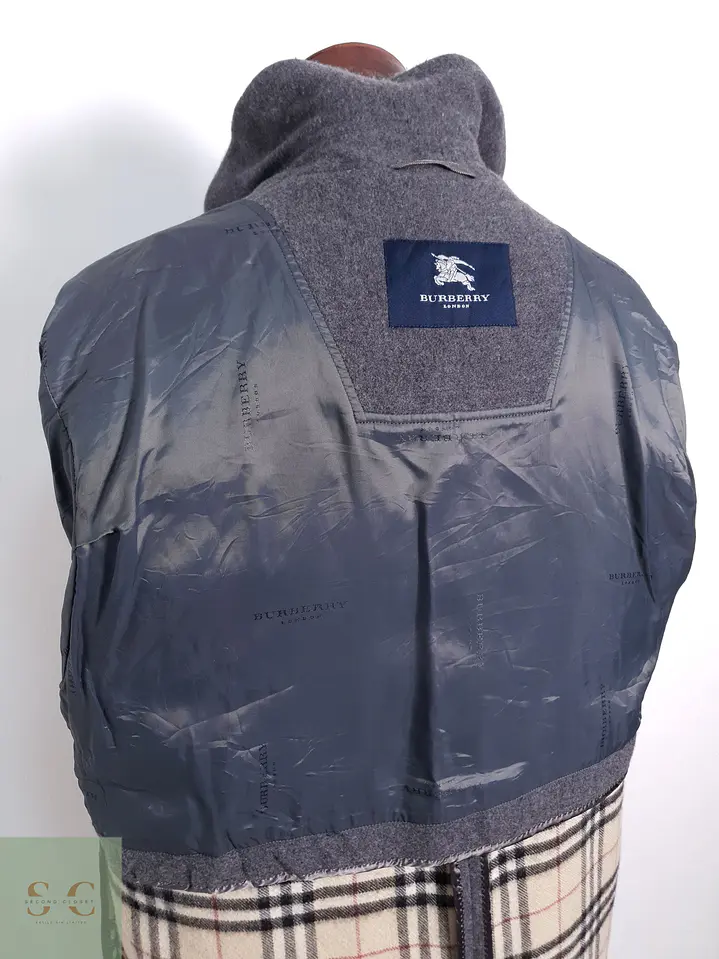 Abrigo Hombre Burberry 100% lana virgen Gris Talla LXL 17