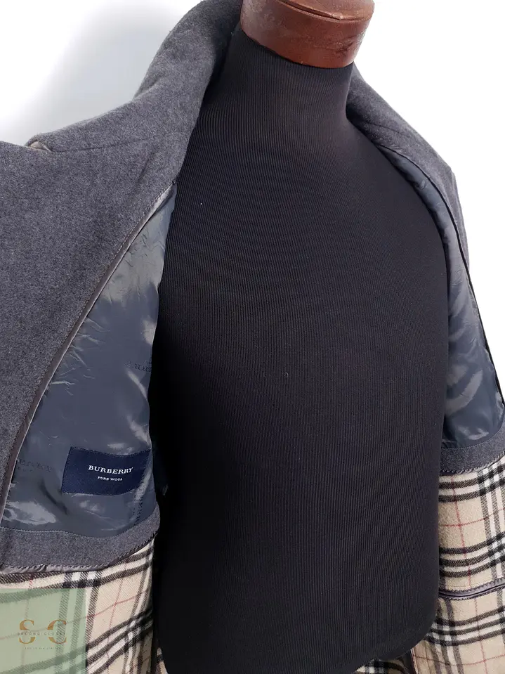 Abrigo Hombre Burberry 100% lana virgen Gris Talla LXL 19