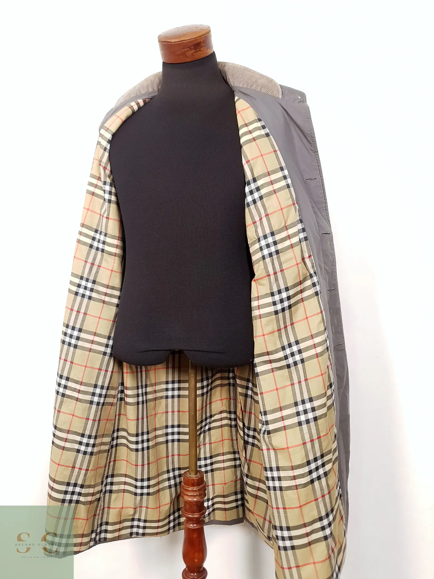 Gabardina Hombre Burberry Plomo - Talla M 6