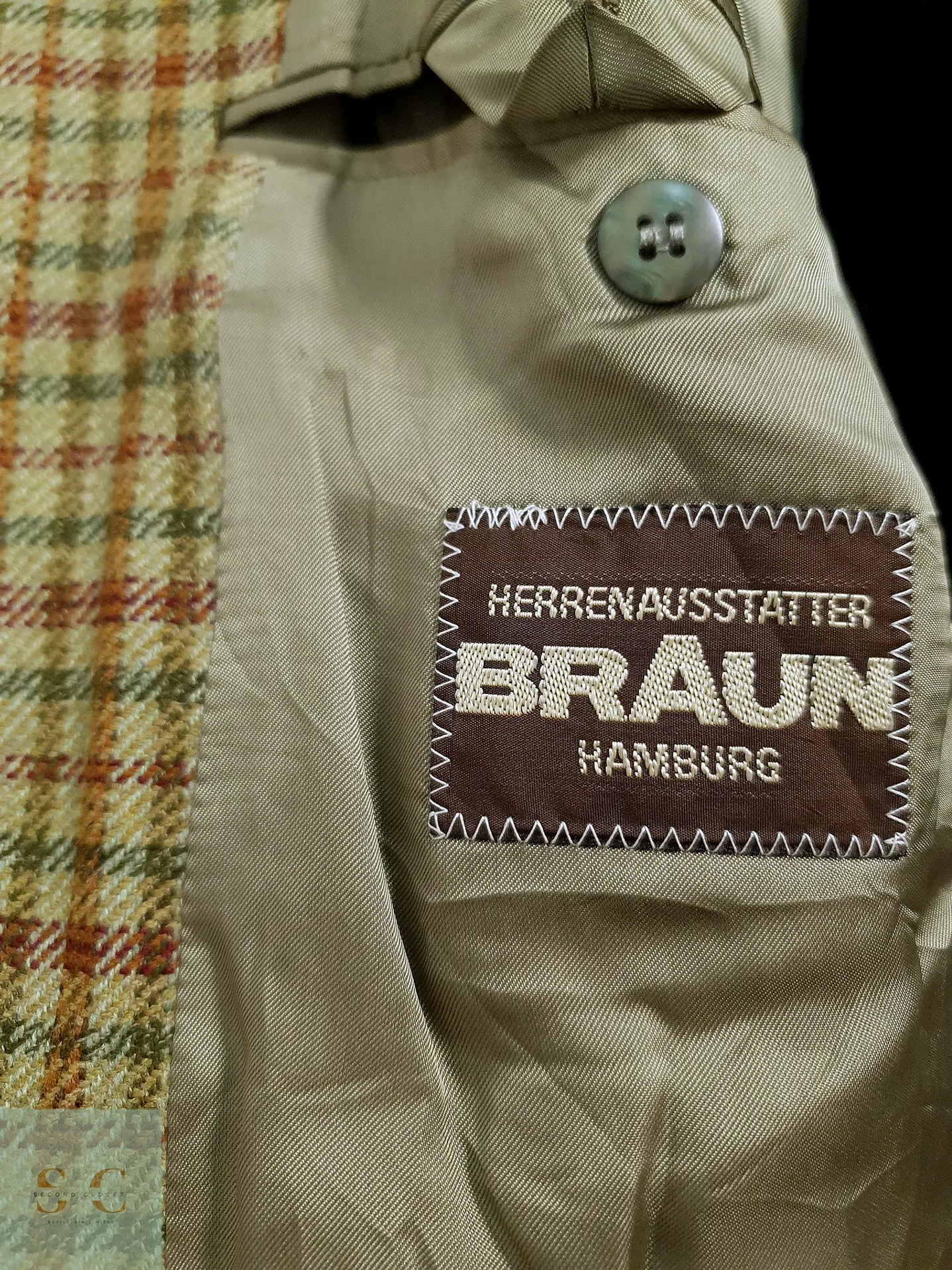 Veston Braun Hamburg (Cloth by Zegna) Wool & Cashmere Talla M 9