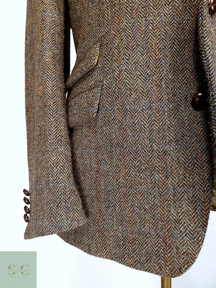 Blazer Harris Tweed de Espiga con Bolsillo Cerillero Atelier Torino Talla ML 3