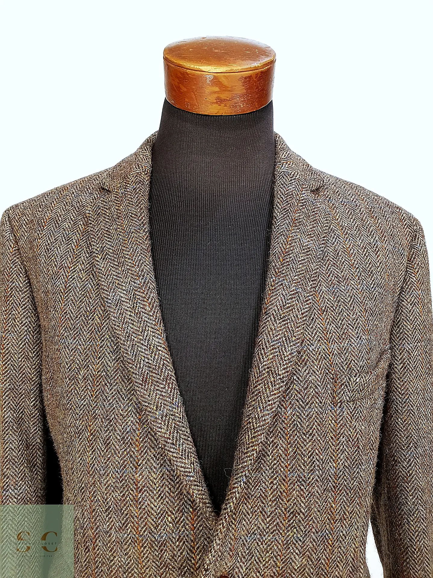 Blazer Harris Tweed de Espiga con Bolsillo Cerillero Atelier Torino Talla ML 5