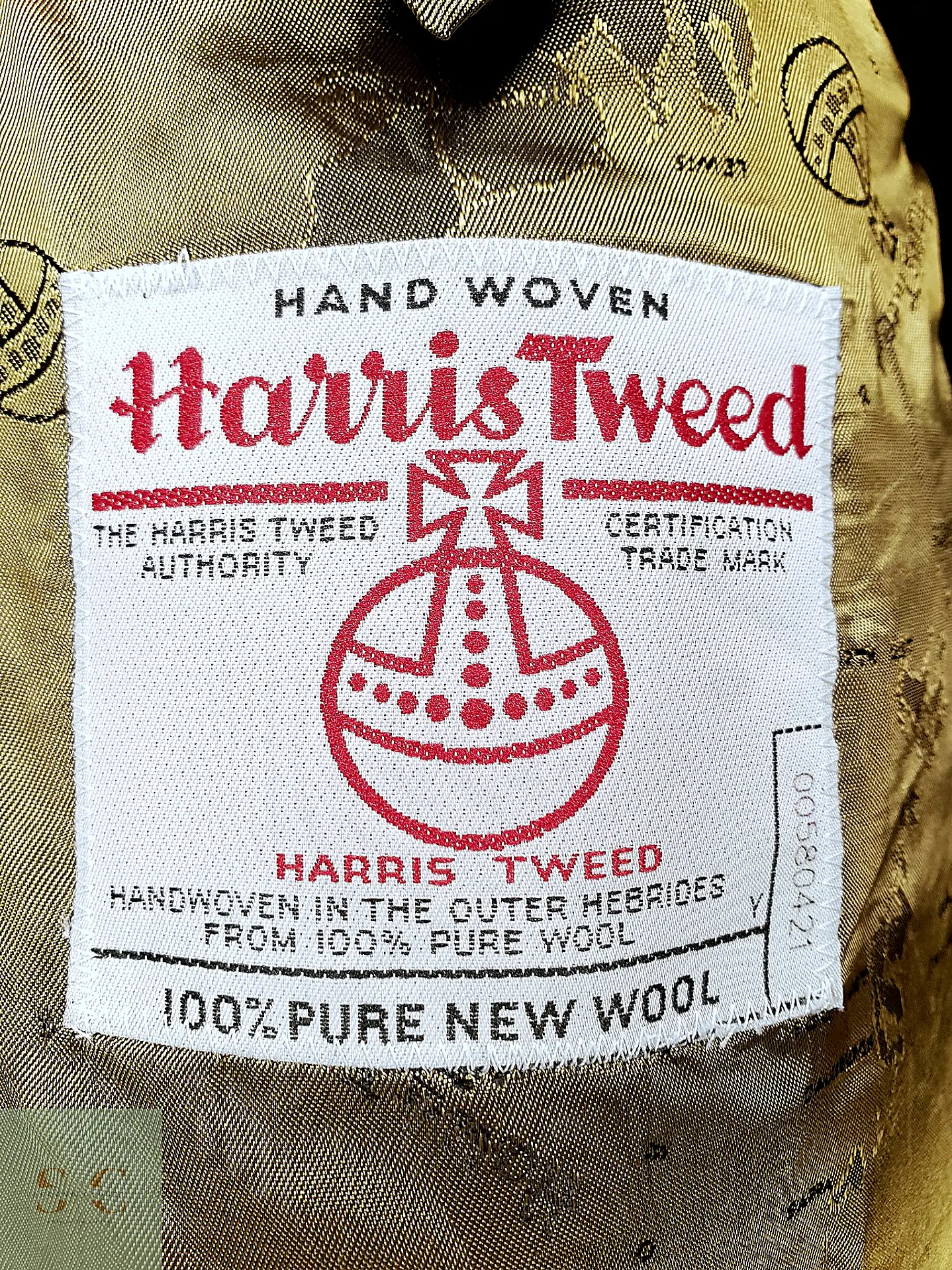 Blazer Harris Tweed de Espiga con Bolsillo Cerillero Atelier Torino Talla ML 9