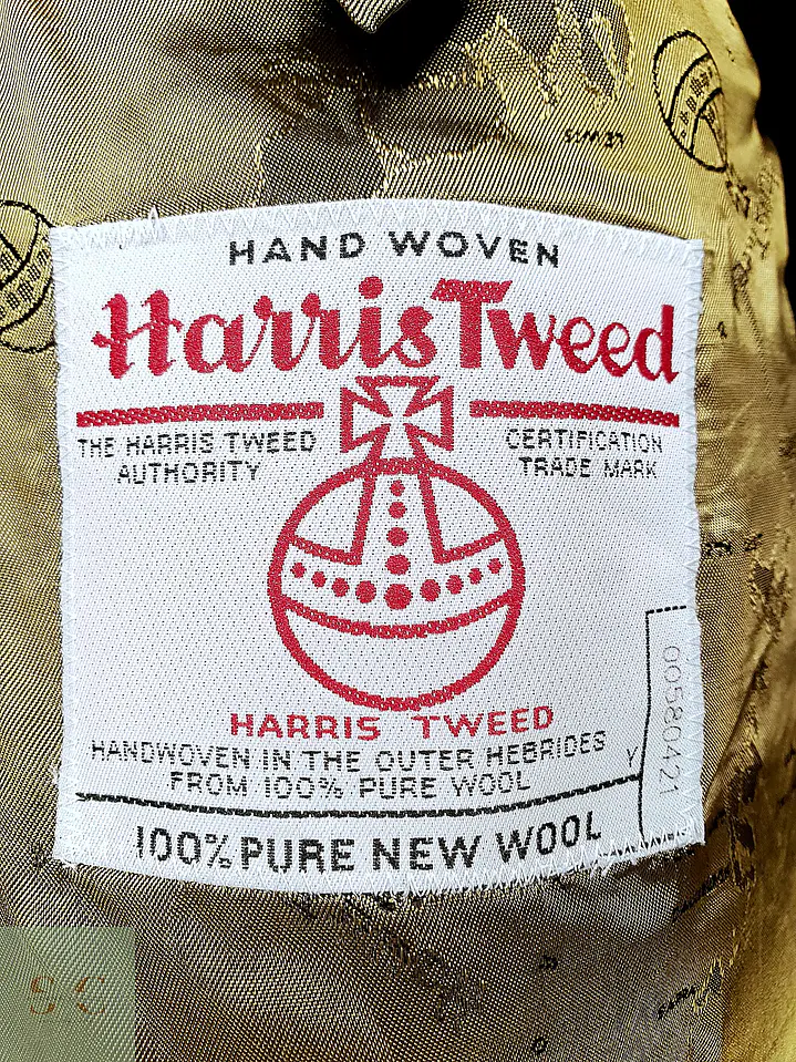 Blazer Harris Tweed de Espiga con Bolsillo Cerillero Atelier Torino Talla ML 9