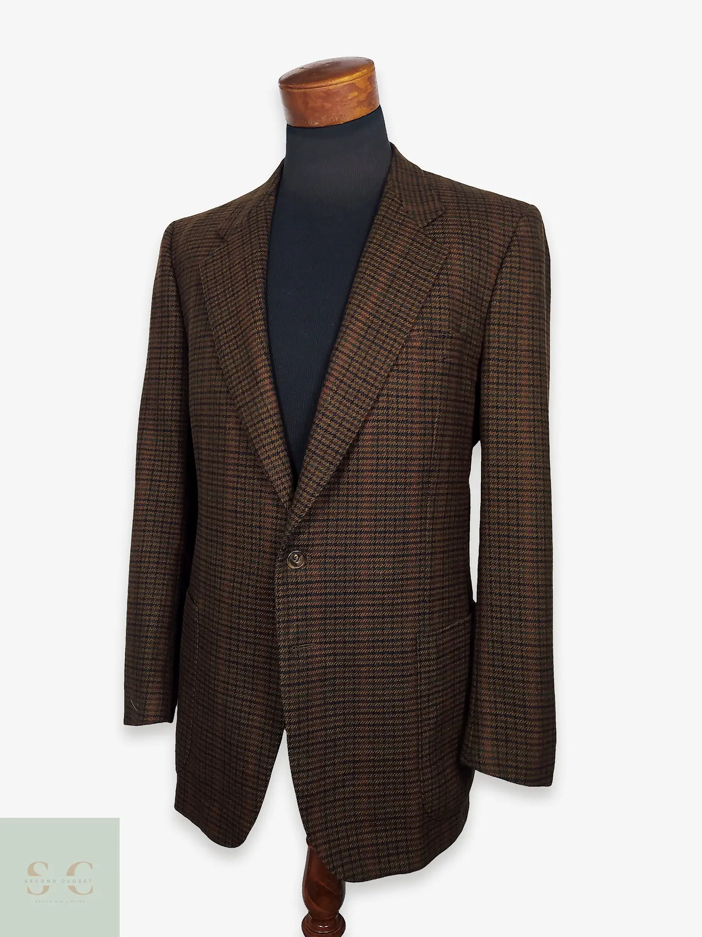 Ermenegildo Zegna Lana & Cashmere Houndstooth – Pieza de Colección 90s – Última Unidad Talla ML 1