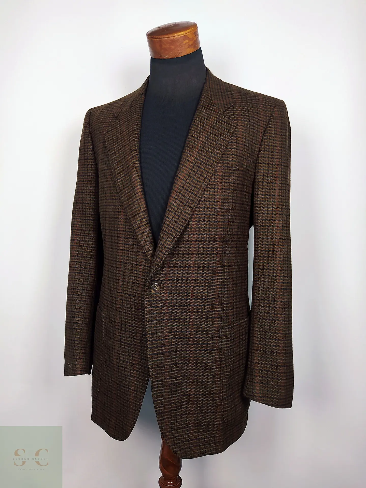 Ermenegildo Zegna Lana & Cashmere Houndstooth – Pieza de Colección 90s – Última Unidad Talla ML 2