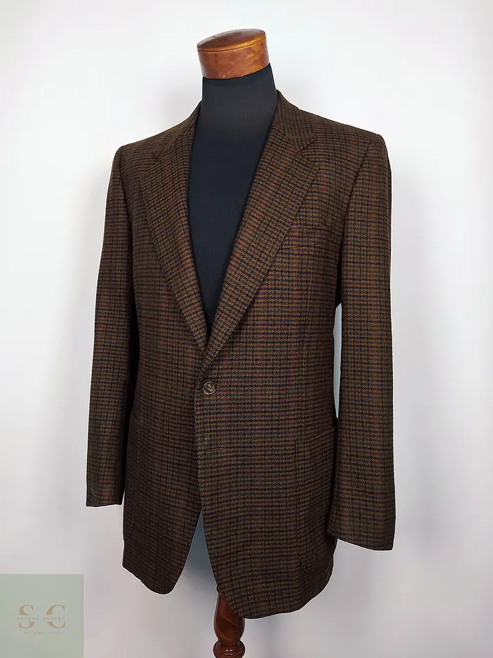 Ermenegildo Zegna Lana & Cashmere Houndstooth – Pieza de Colección 90s – Última Unidad Talla ML 2