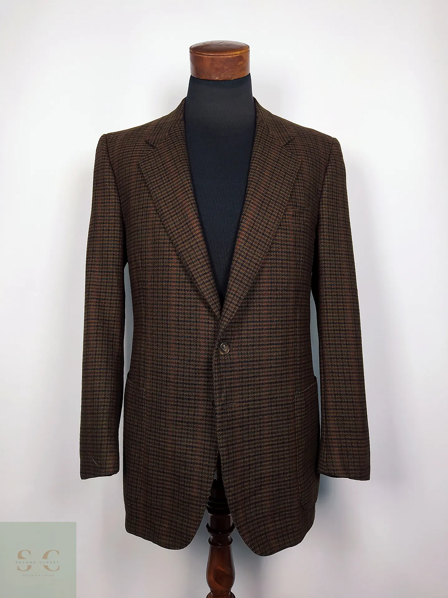 Ermenegildo Zegna Lana & Cashmere Houndstooth – Pieza de Colección 90s – Última Unidad Talla ML 3