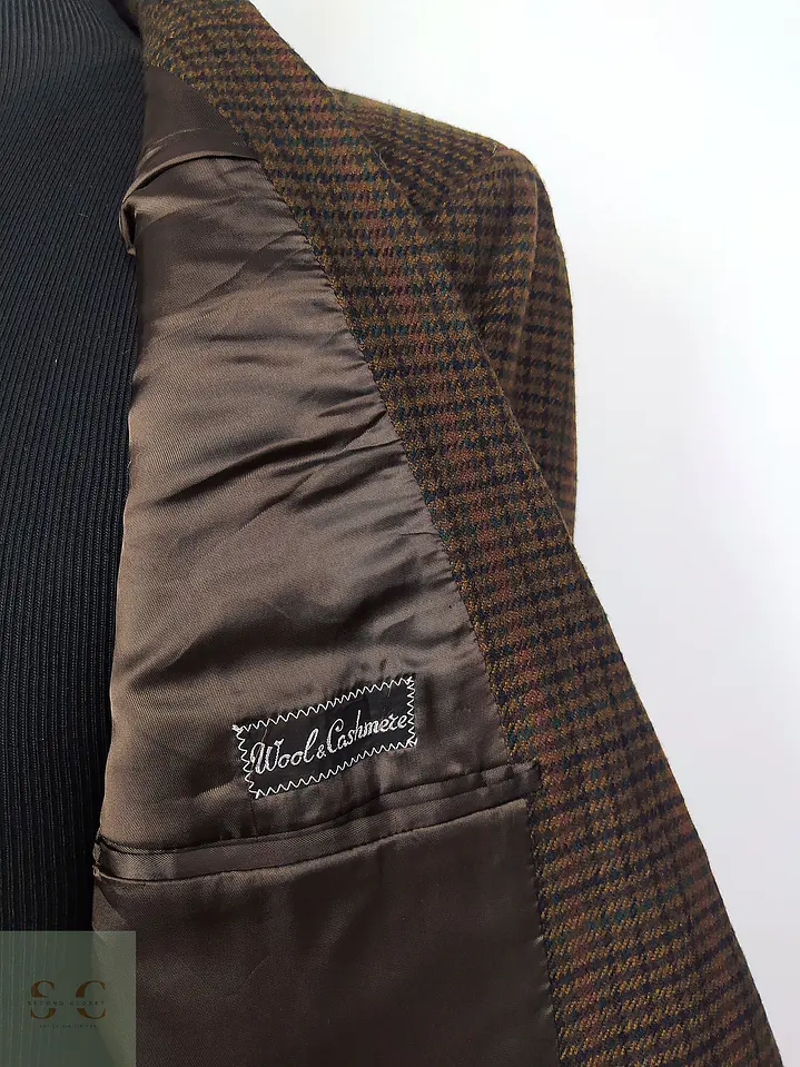 Ermenegildo Zegna Lana & Cashmere Houndstooth – Pieza de Colección 90s – Última Unidad Talla ML 6