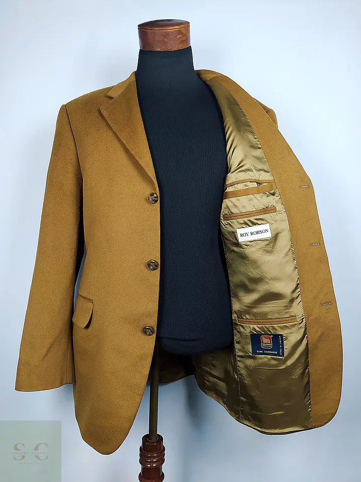 Blazer Roy Robson Camel 100% Cashmere – Sastrería Alemana – Talla L 5