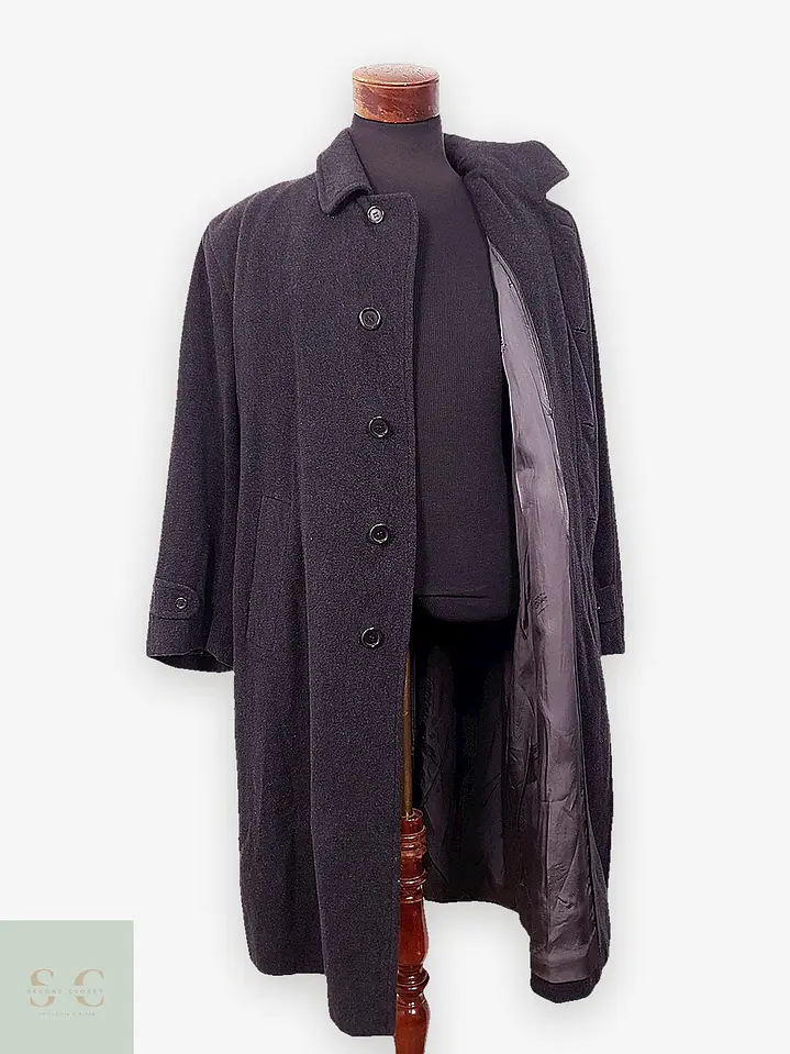 Abrigo Burberry Plomo 100% Lana - Talla 2XL 1