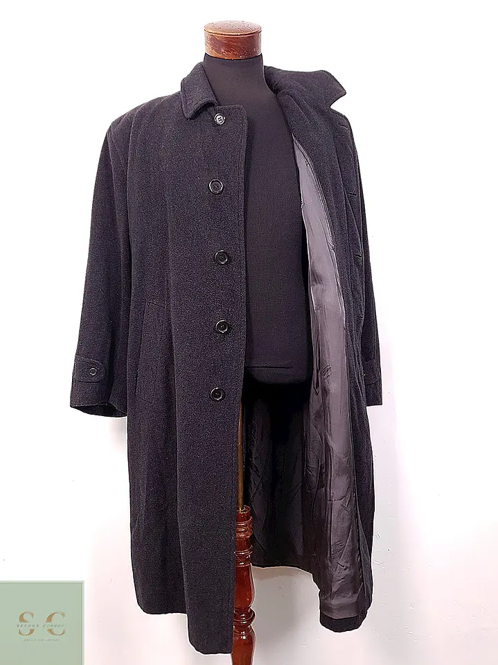 Abrigo Burberry Plomo 100% Lana - Talla 2XL 2