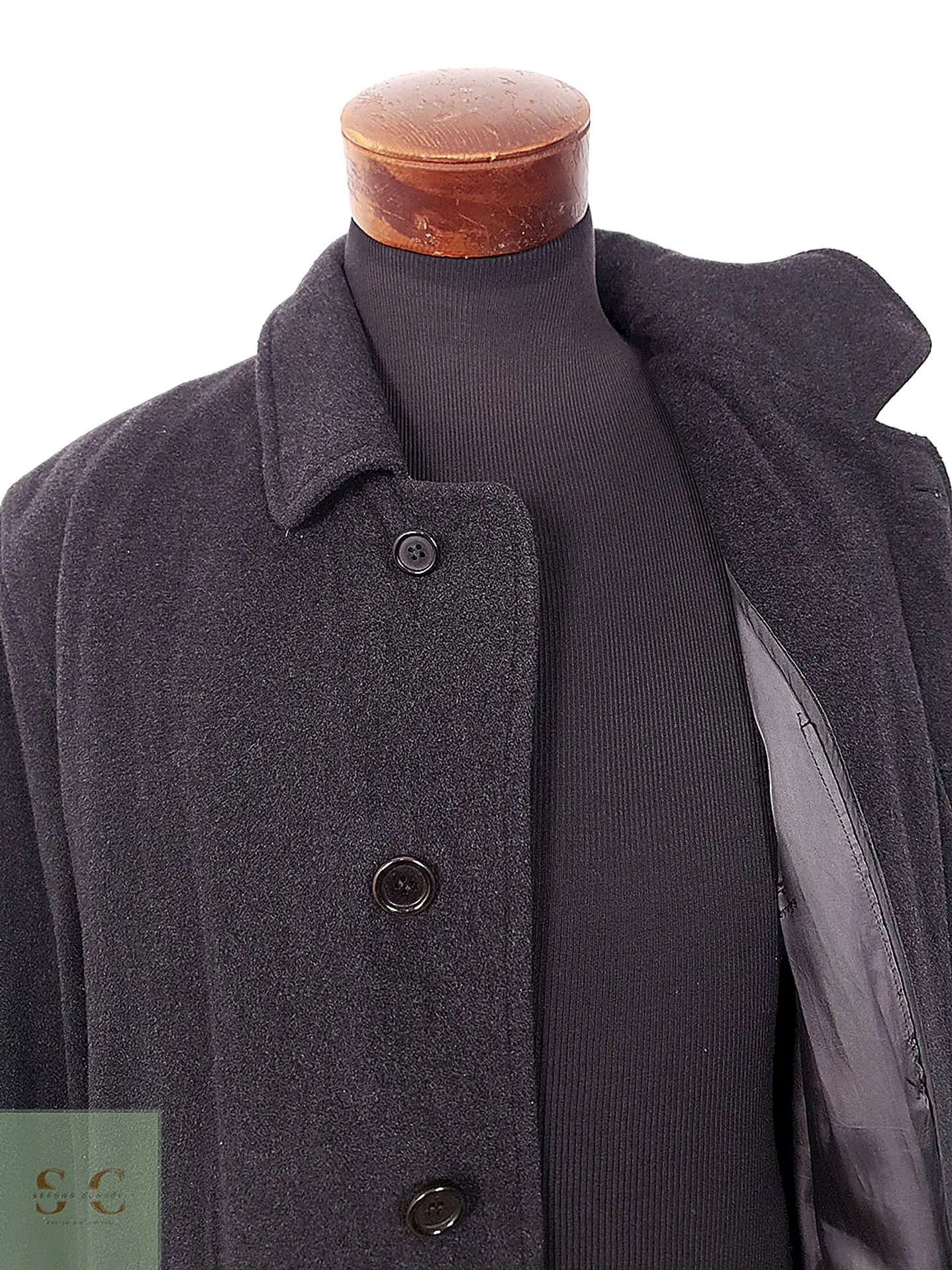 Abrigo Burberry Plomo 100% Lana - Talla 2XL 5