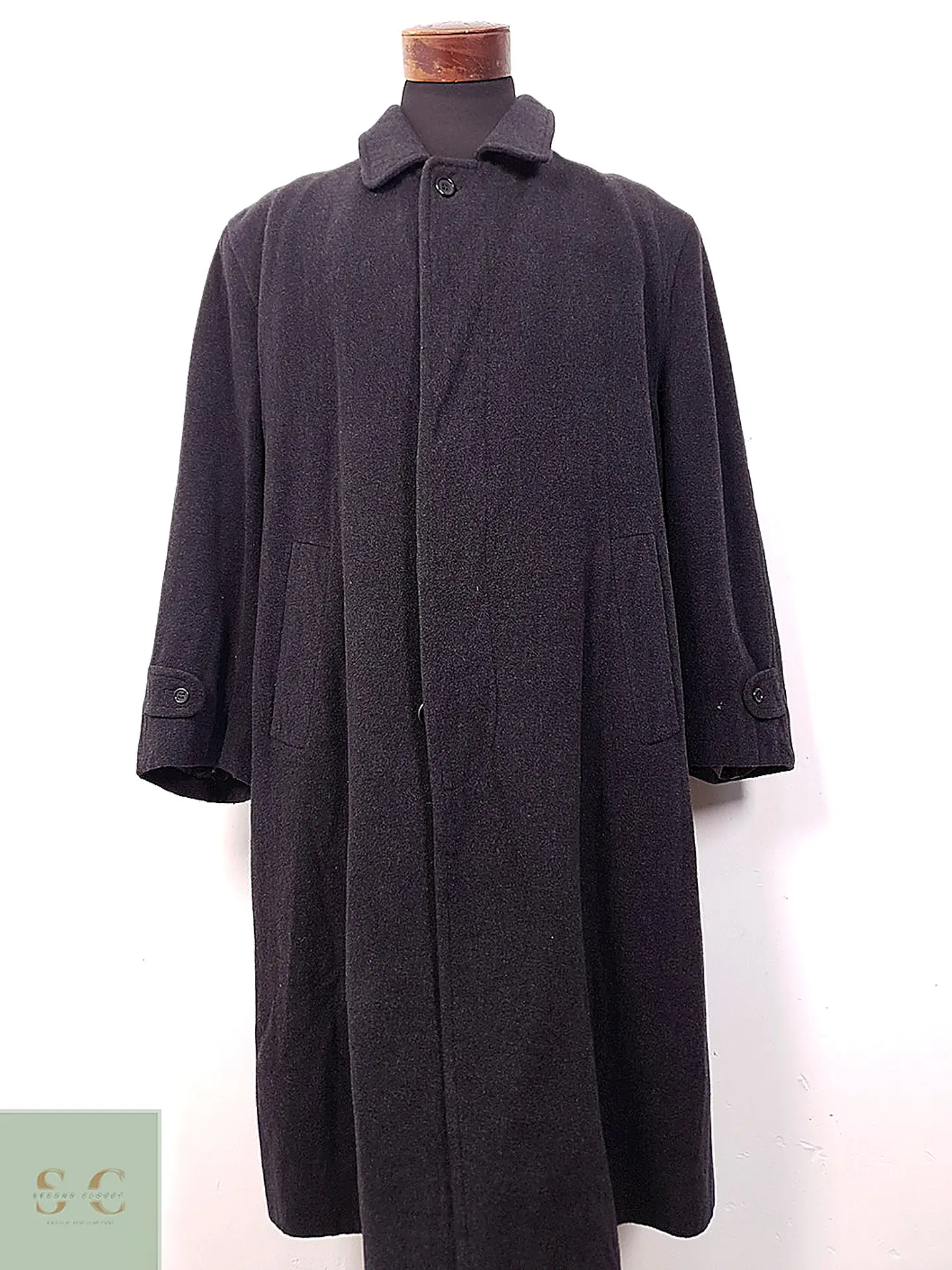 Abrigo Burberry Plomo 100% Lana - Talla 2XL 8