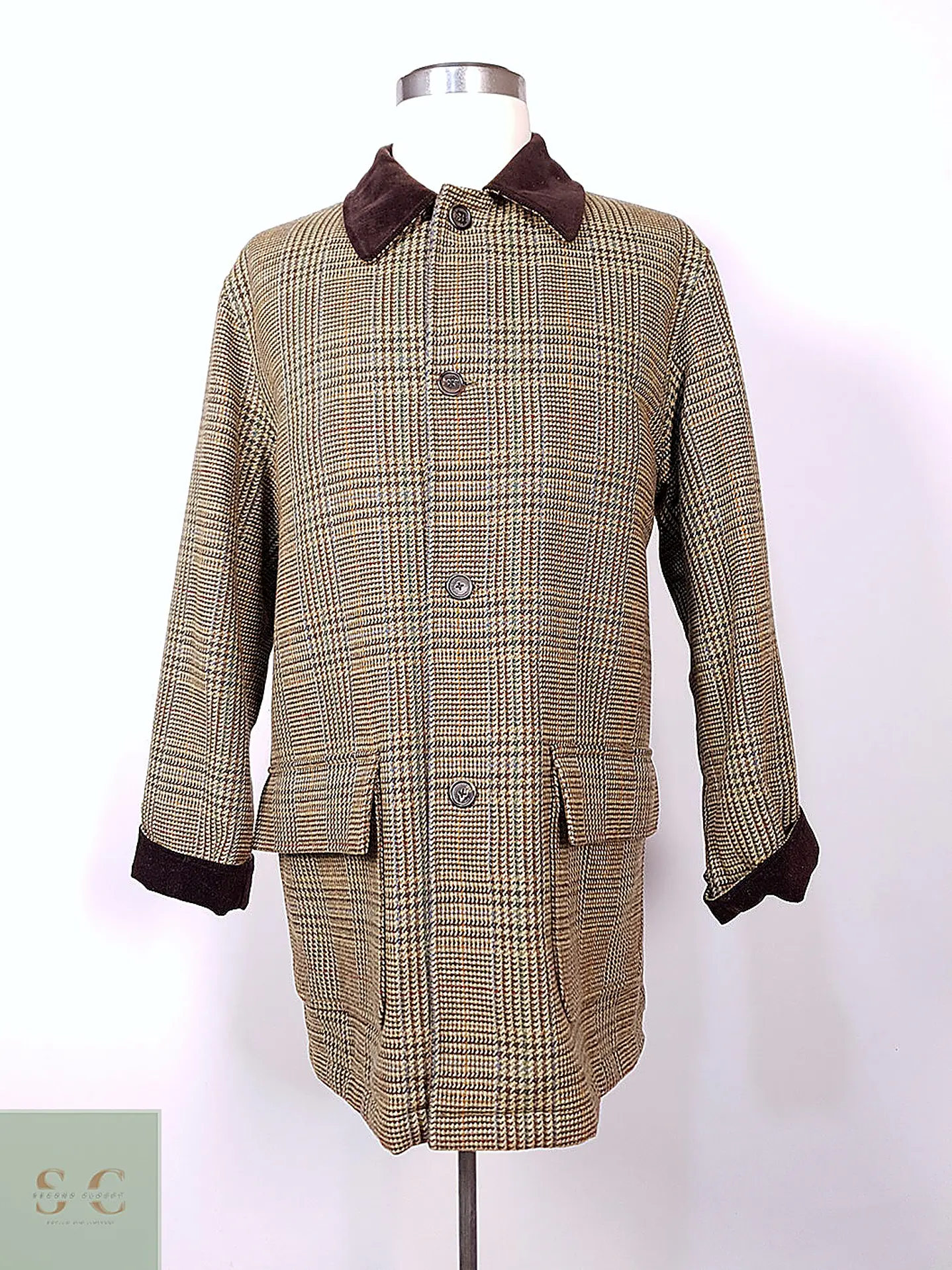 Abrigo Brooks Brothers Glen Plaid Escocés 100% Lana - Talla LXL 2