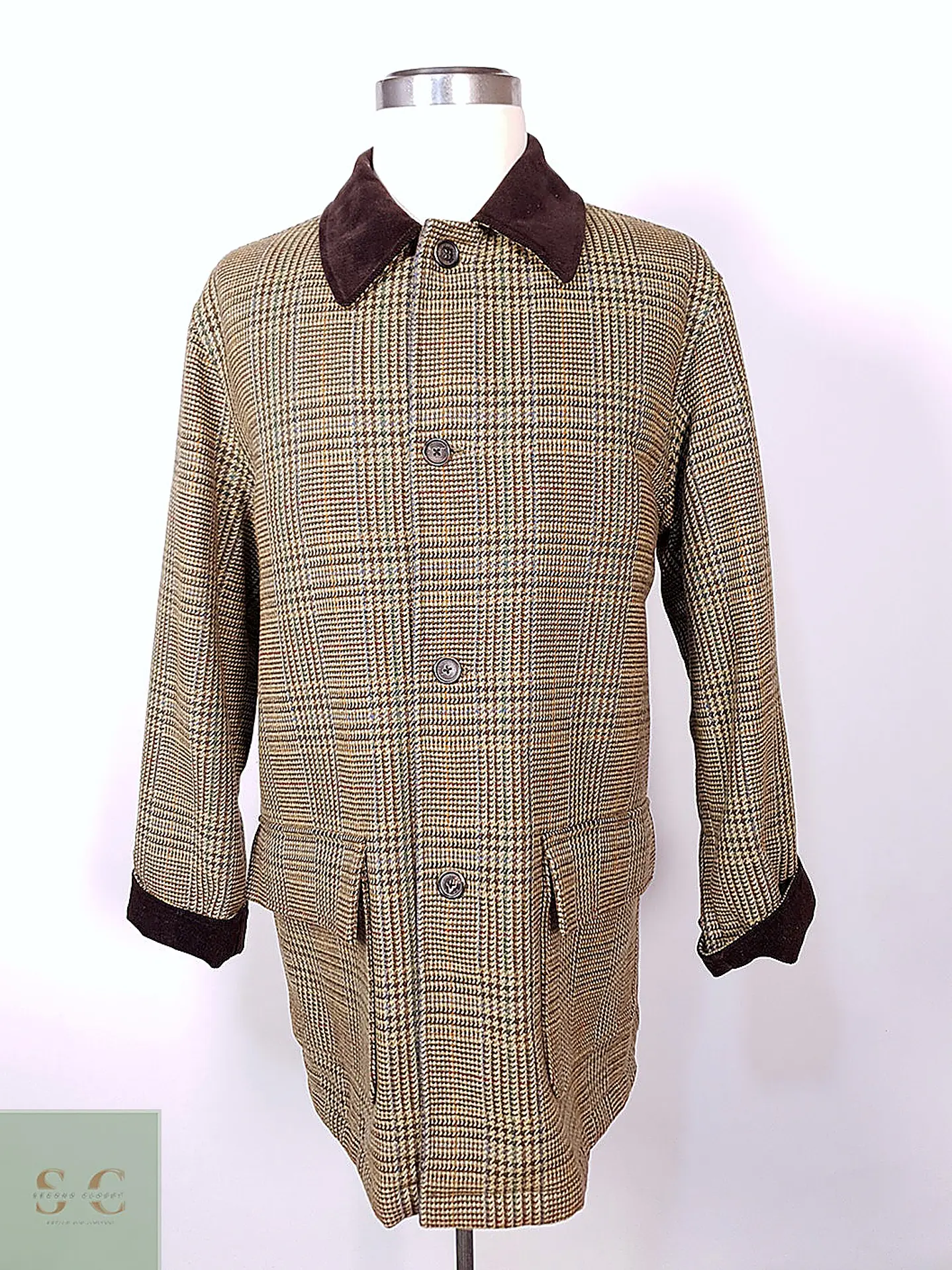 Abrigo Brooks Brothers Glen Plaid Escocés 100% Lana - Talla LXL 3
