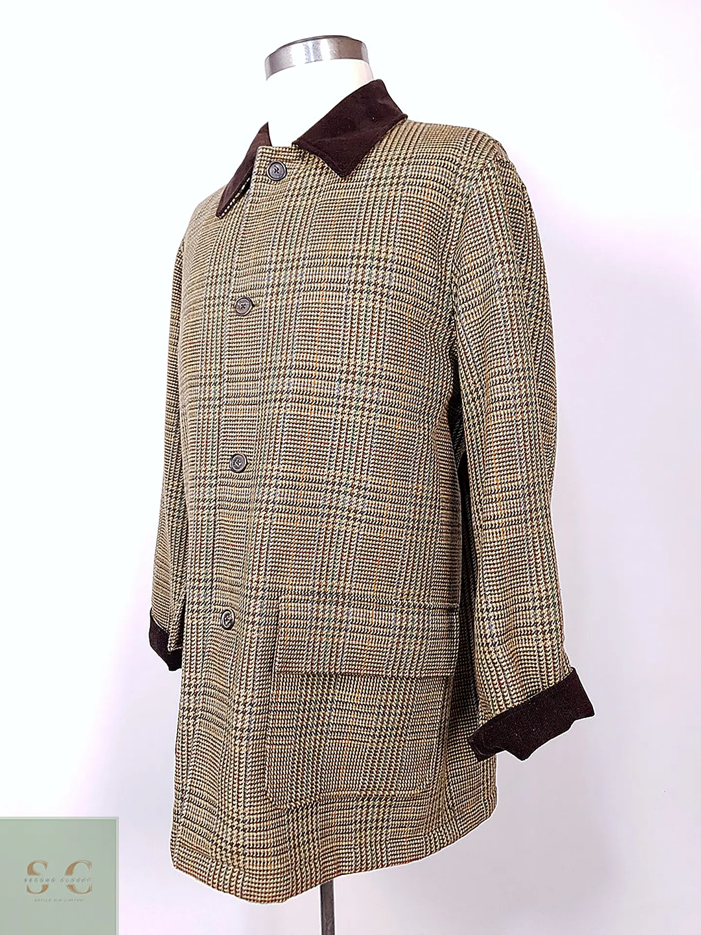 Abrigo Brooks Brothers Glen Plaid Escocés 100% Lana - Talla LXL 5