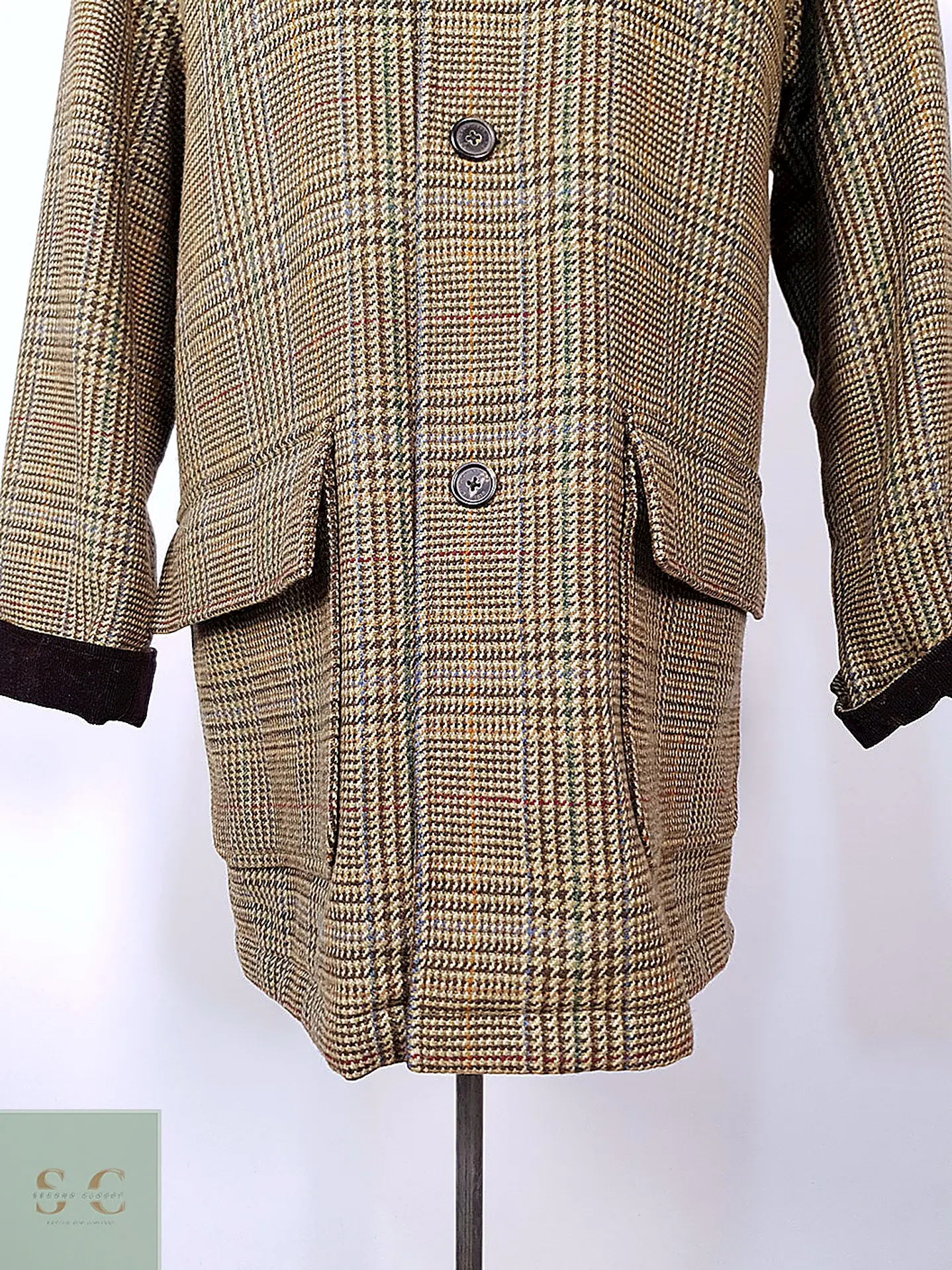 Abrigo Brooks Brothers Glen Plaid Escocés 100% Lana - Talla LXL 6
