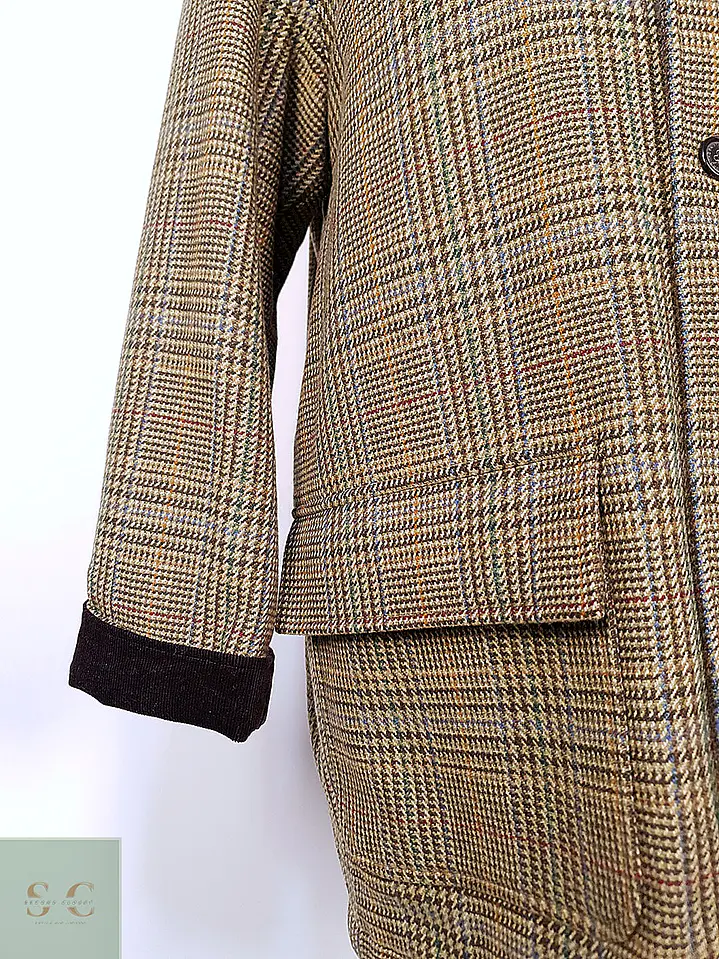 Abrigo Brooks Brothers Glen Plaid Escocés 100% Lana - Talla LXL 7