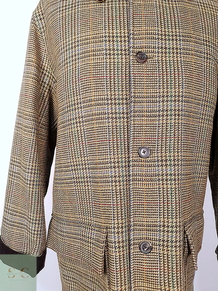 Abrigo Brooks Brothers Glen Plaid Escocés 100% Lana - Talla LXL 8