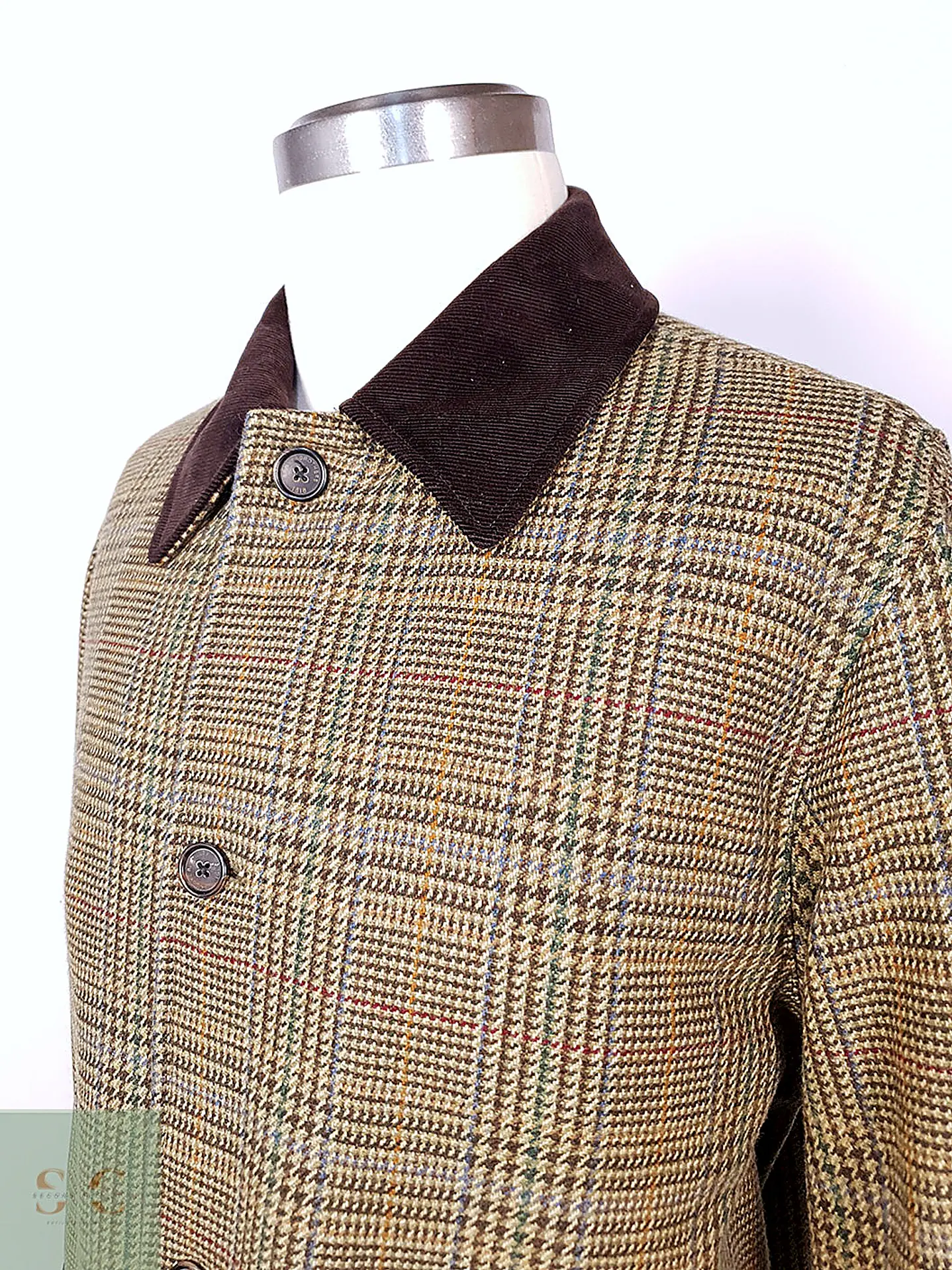 Abrigo Brooks Brothers Glen Plaid Escocés 100% Lana - Talla LXL 10