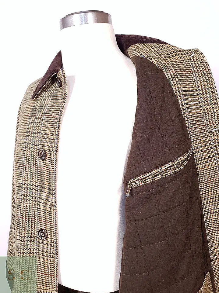 Abrigo Brooks Brothers Glen Plaid Escocés 100% Lana - Talla LXL 12