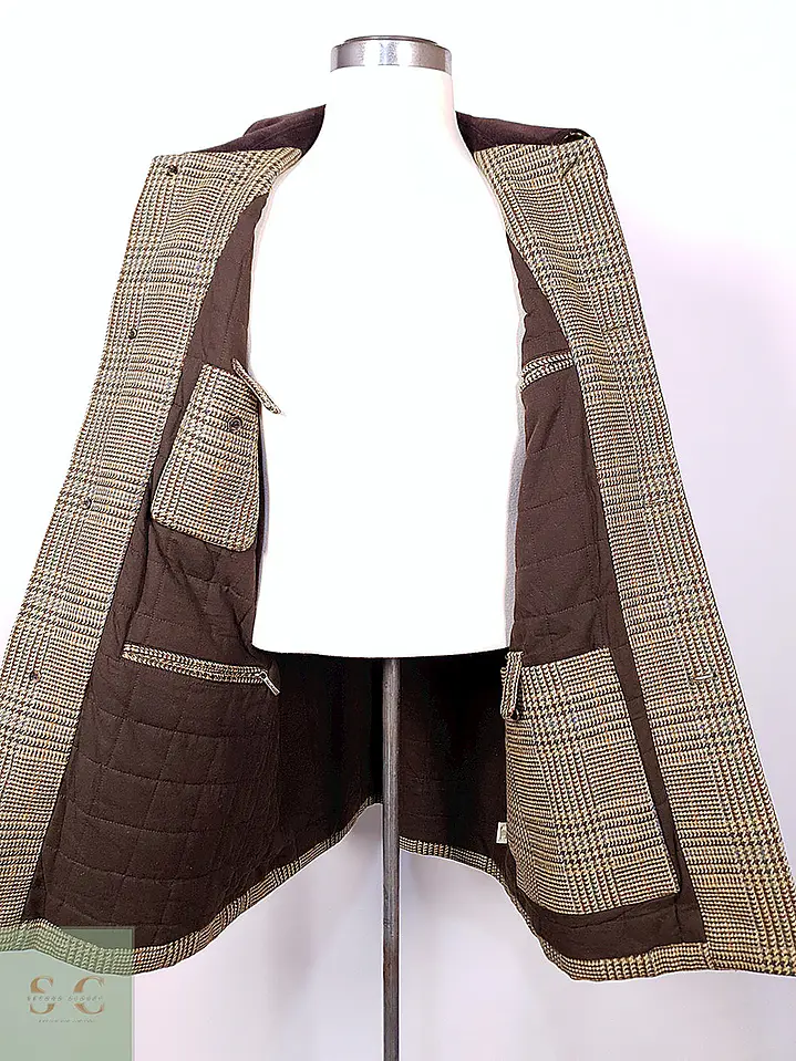 Abrigo Brooks Brothers Glen Plaid Escocés 100% Lana - Talla LXL 14