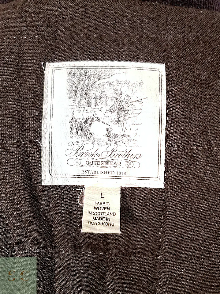 Abrigo Brooks Brothers Glen Plaid Escocés 100% Lana - Talla LXL 20