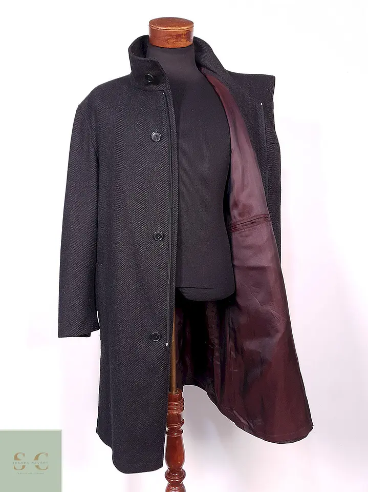 Abrigo Bugatti Plomo Lana Virgen y Cashmere Talla 2XL 2