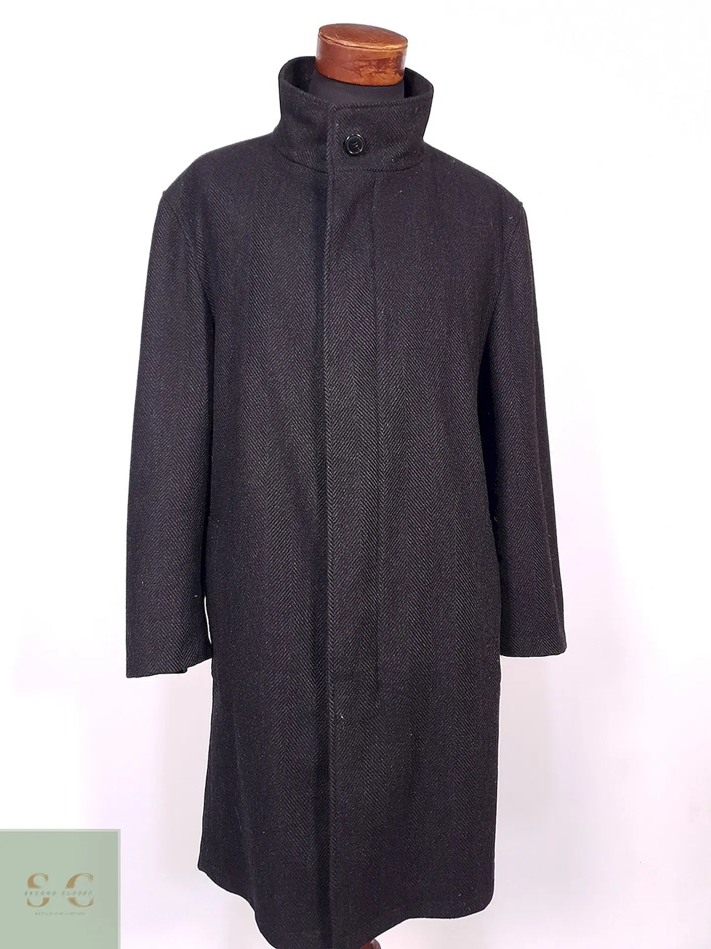 Abrigo Bugatti Plomo Lana Virgen y Cashmere Talla 2XL 4