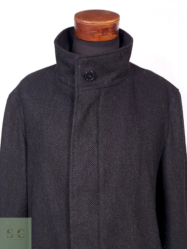 Abrigo Bugatti Plomo Lana Virgen y Cashmere Talla 2XL 5