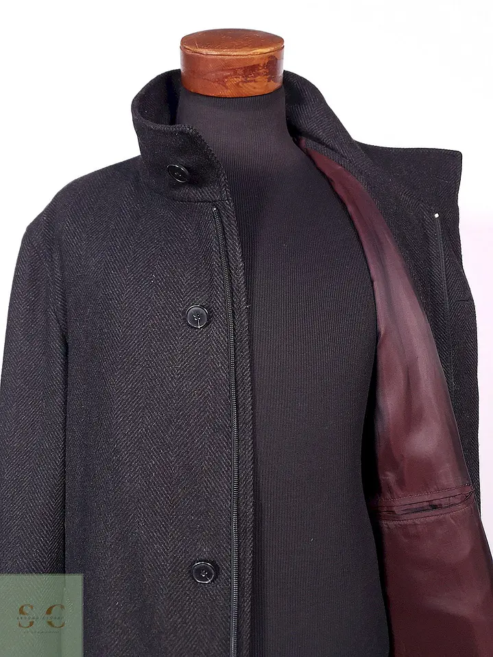 Abrigo Bugatti Plomo Lana Virgen y Cashmere Talla 2XL 10