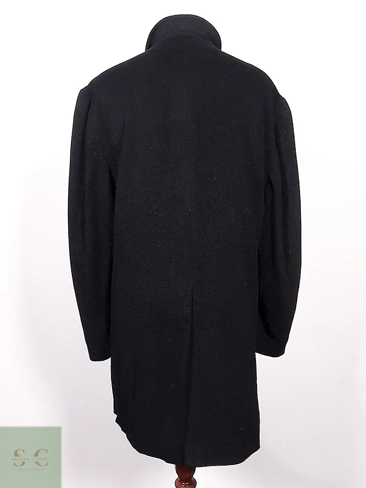 Abrigo Ralph Lauren Negro Lana Cashmere Talla XL 9