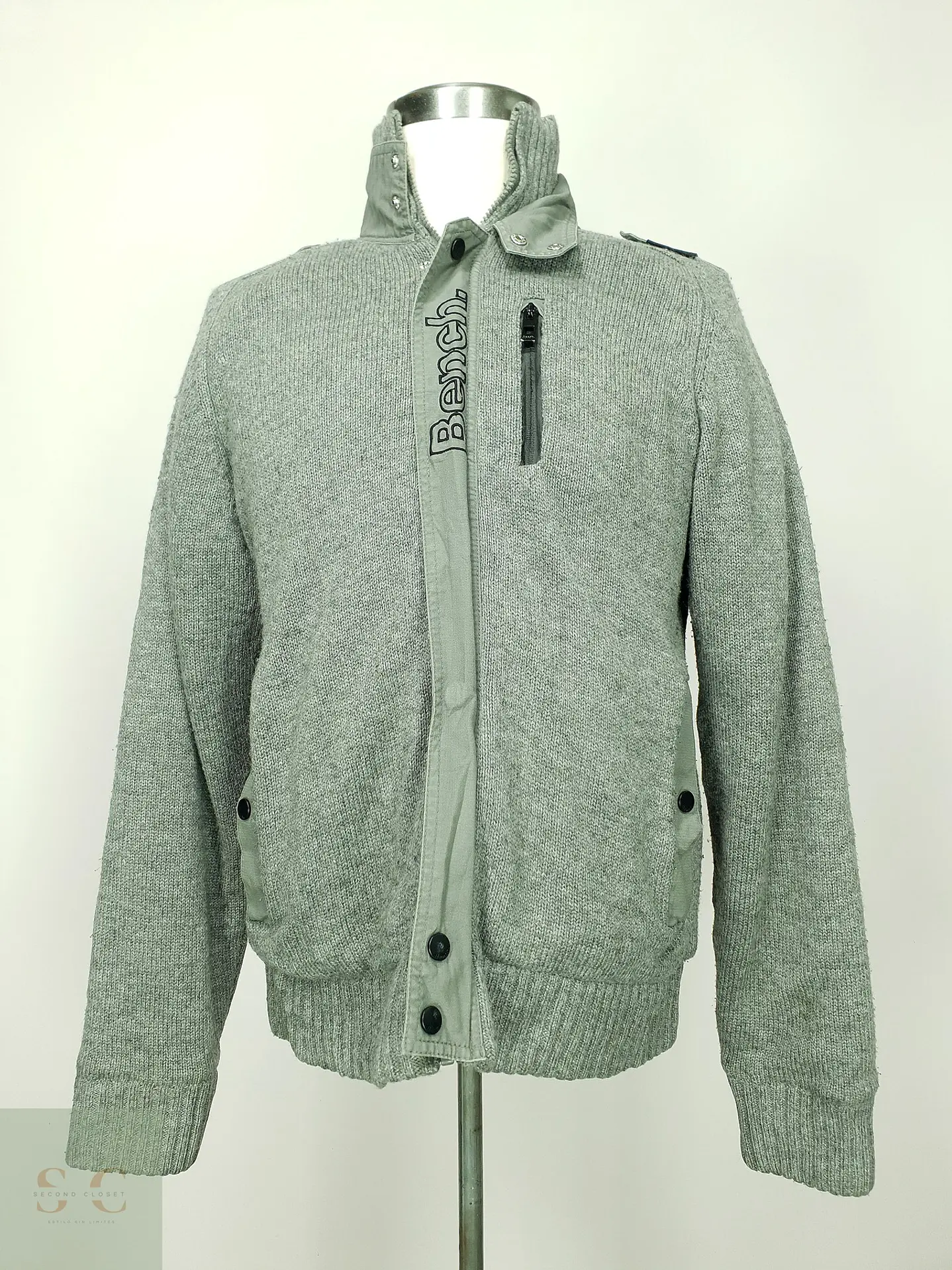 Chaqueta de Punto Grueso con Forro Térmico Bench Talla L 2