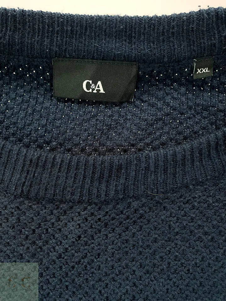 Sweater de Punto Texturizado Cuello Redondo C&A Talla XL 3