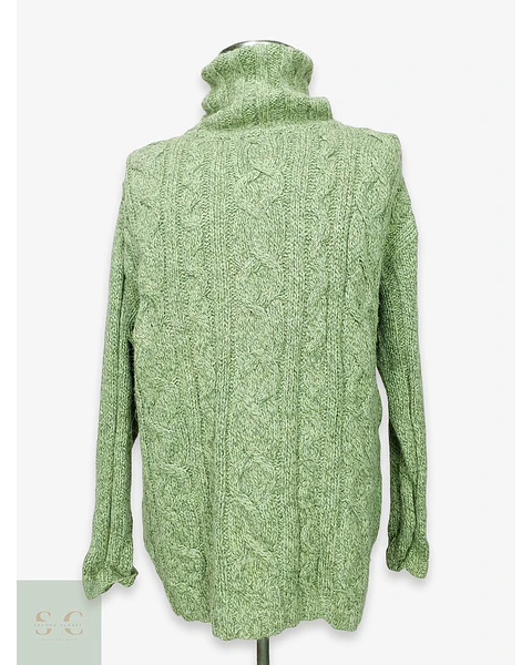 Suéter de Punto Trenzado con Cuello Cisne Tom Tailor Talla XL