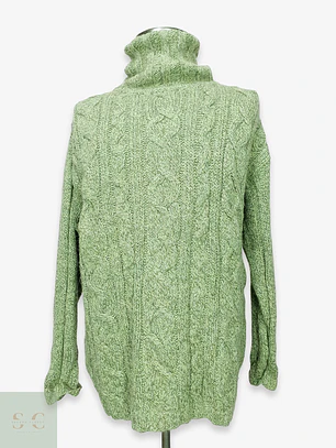 Suéter de Punto Trenzado con Cuello Cisne Tom Tailor Talla XL
