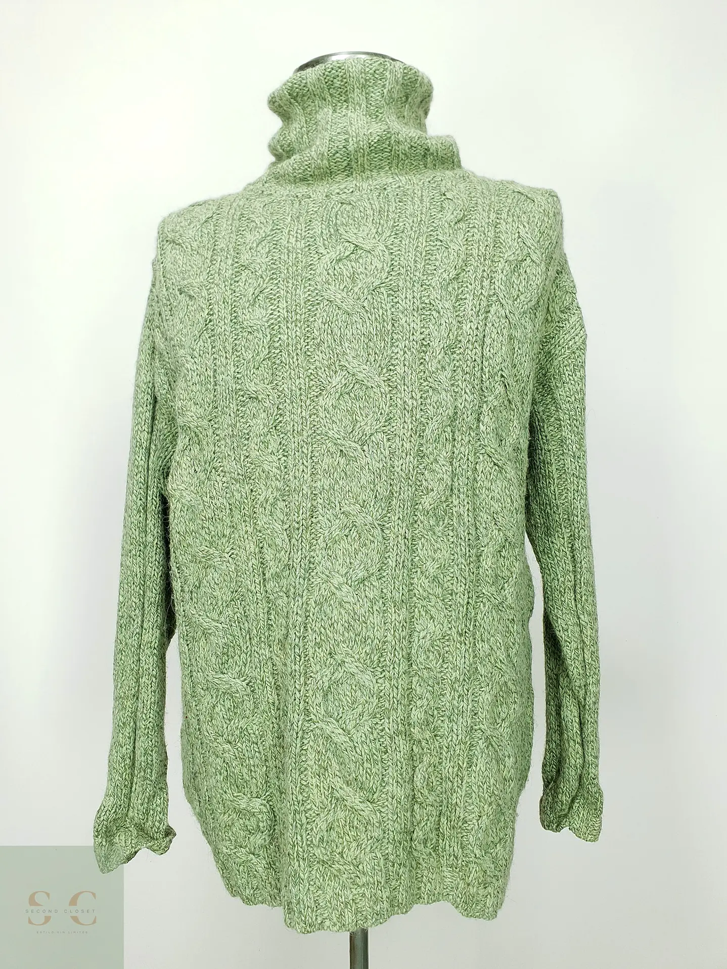 Suéter de Punto Trenzado con Cuello Cisne Tom Tailor Talla XL 2