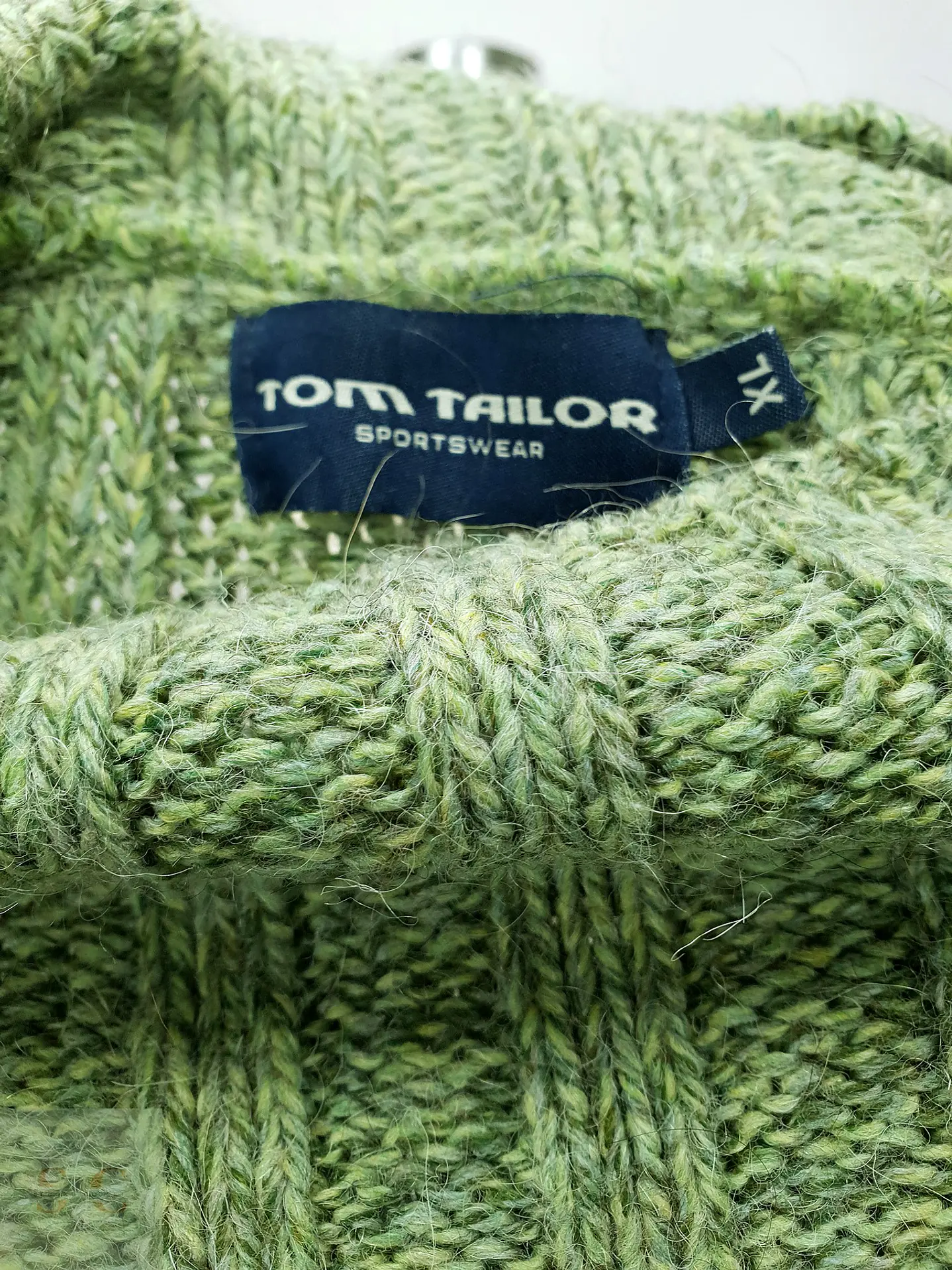 Suéter de Punto Trenzado con Cuello Cisne Tom Tailor Talla XL 3