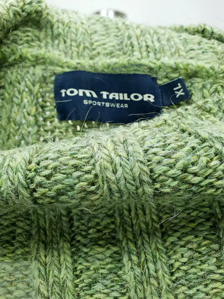Suéter de Punto Trenzado con Cuello Cisne Tom Tailor Talla XL 3