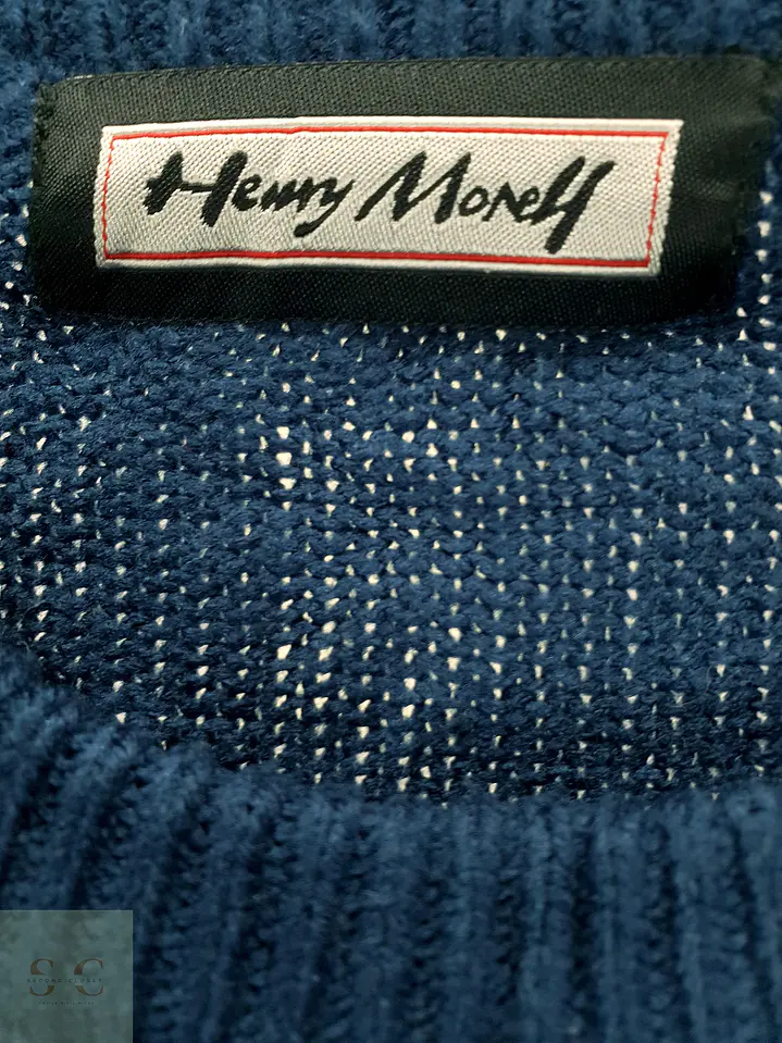 Sweater de Punto con Trama Trenzada y Rombos Henry Morell Talla L 4