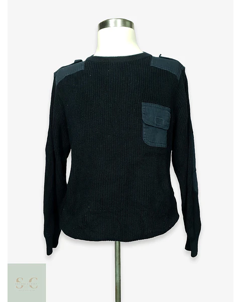 Suéter de Punto Grueso Estilo Militar Livergy Talla LXL