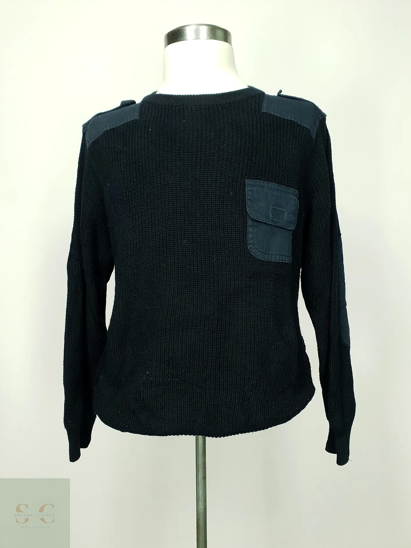 Suéter de Punto Grueso Estilo Militar Livergy Talla LXL 2