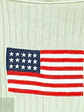 Suéter de Punto Canalé con Motivo de Bandera en Beige Arena Talla M - Miniatura 3