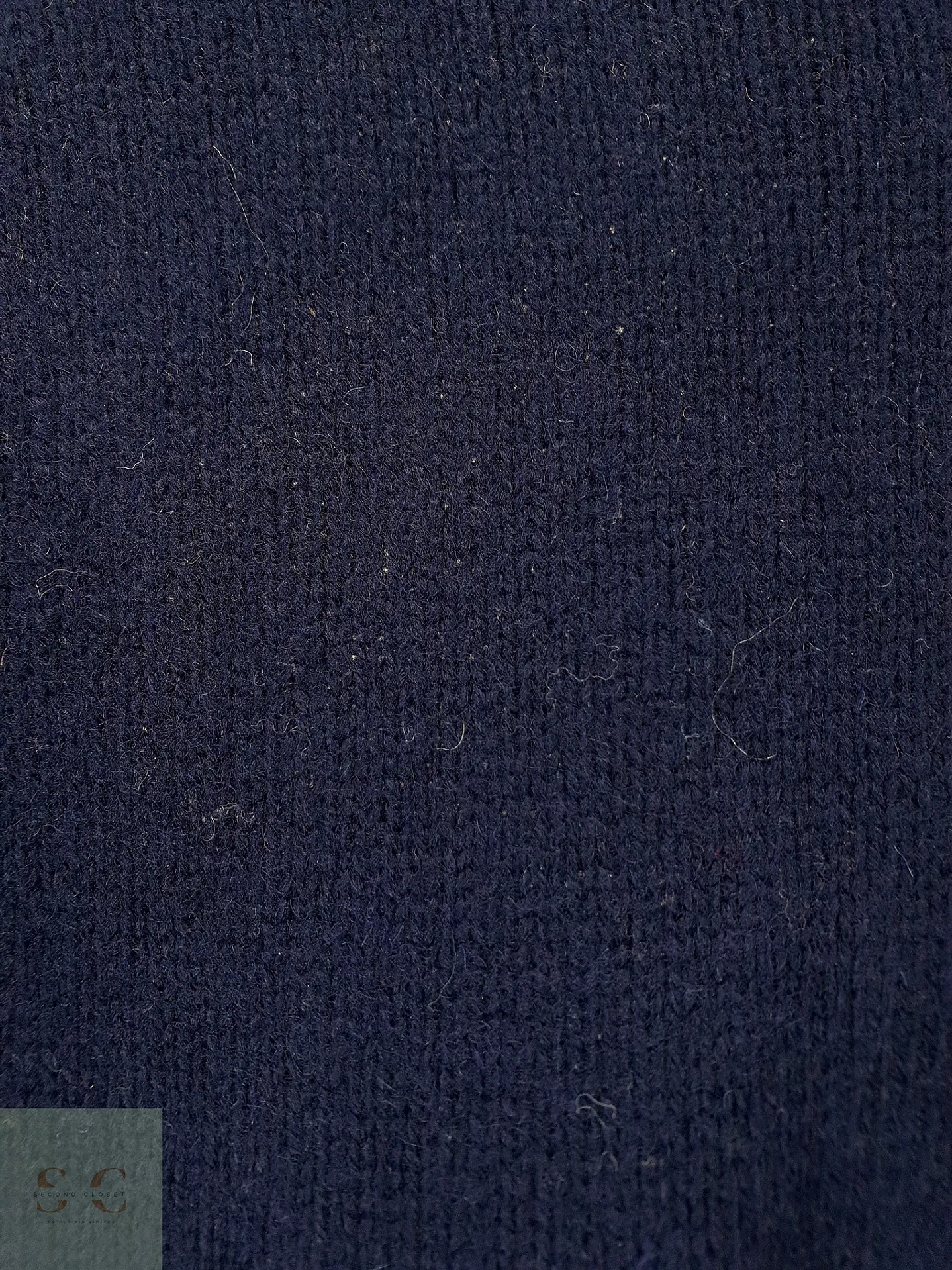 Suéter Deportivo en Pura Lana Virgen Azul Marino Talla S 4